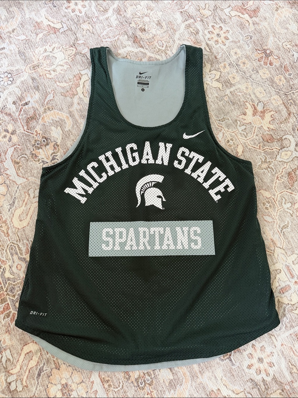Nike Green Michigan State Spartans Mesh Tank